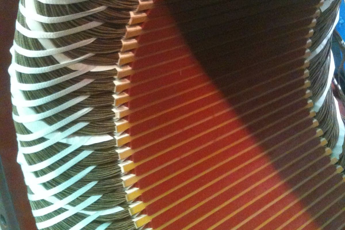 AC electric motor being repaired